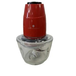 Red Cooks Essentials Glass Bowl Food Chopper Model K49734 172 000/ 120v 300w